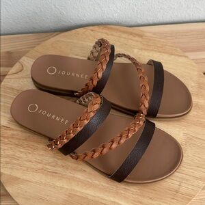 Journee Collection Womens Colette Flat Sandals new 8wide